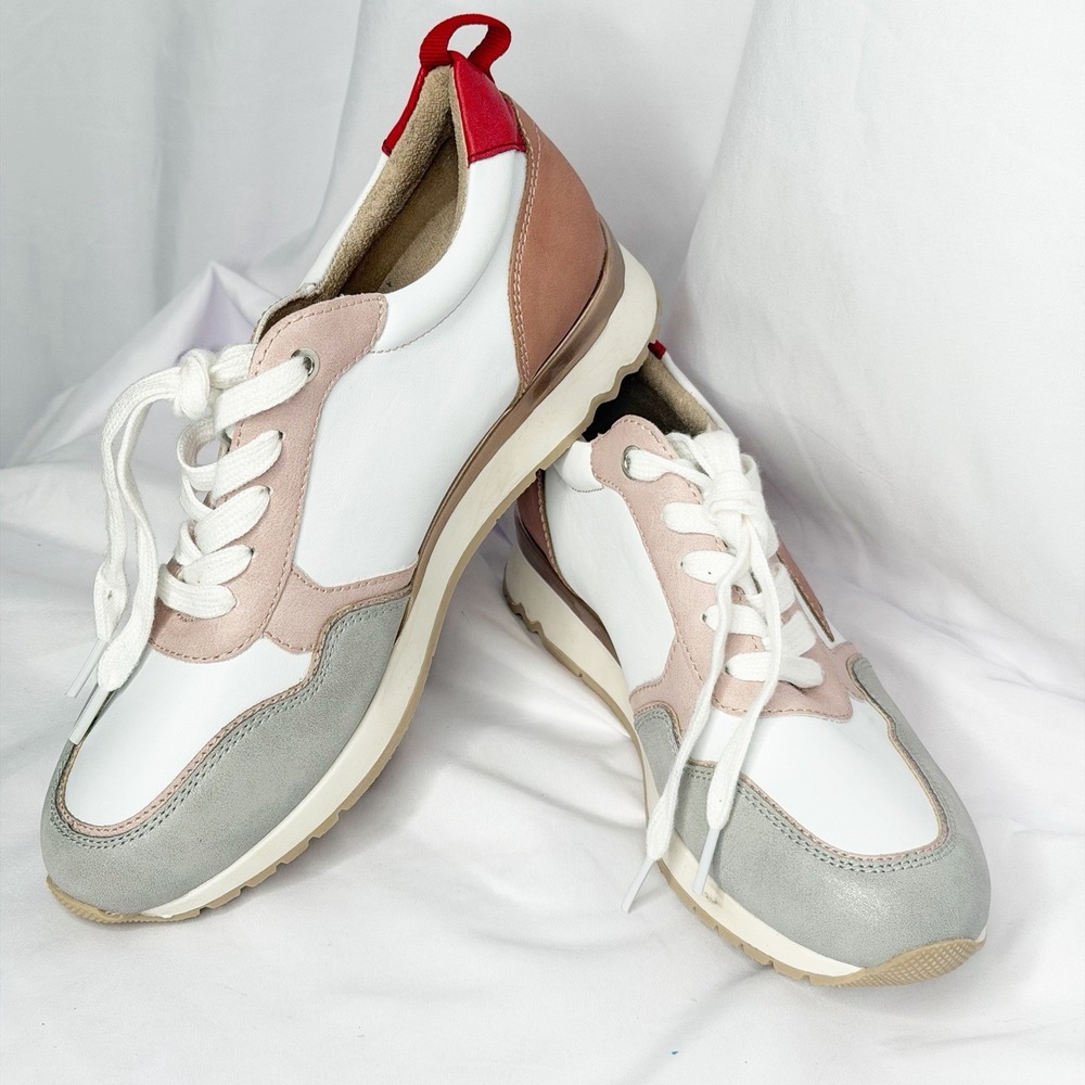 G.C. Shoes Samantha Women's Size 8 Star Lace Up Fashion Sneakers Pink White Gray